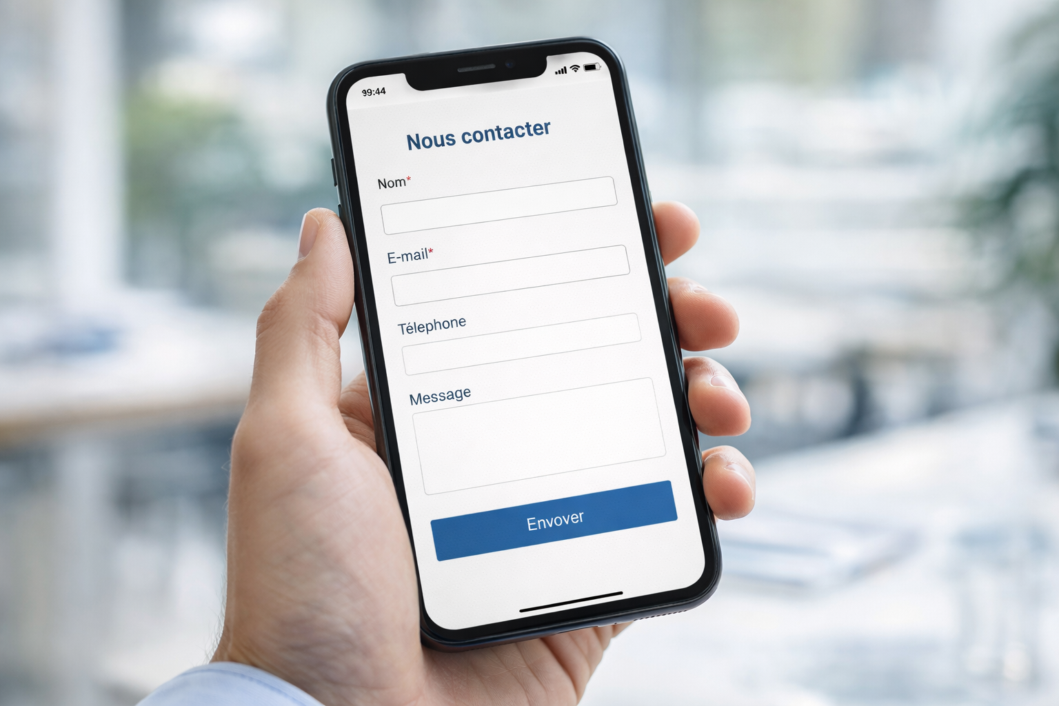 Exemple de formulaire de contact - illustration